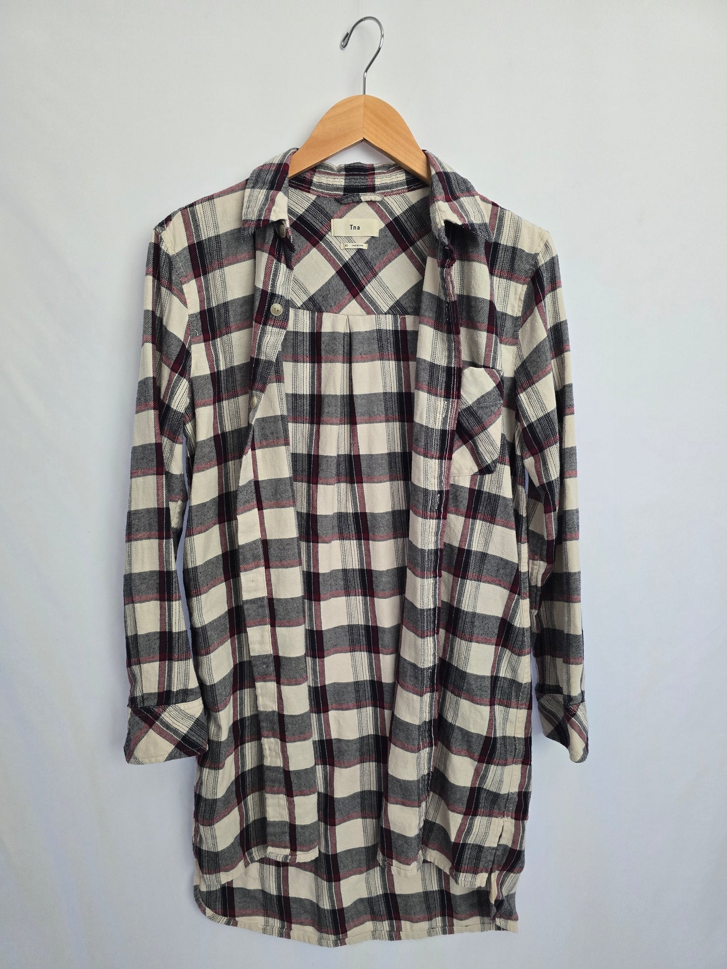 TNA Extra Long Button Up Plaid • X-Small