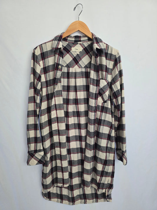 TNA Extra Long Button Up Plaid • X-Small