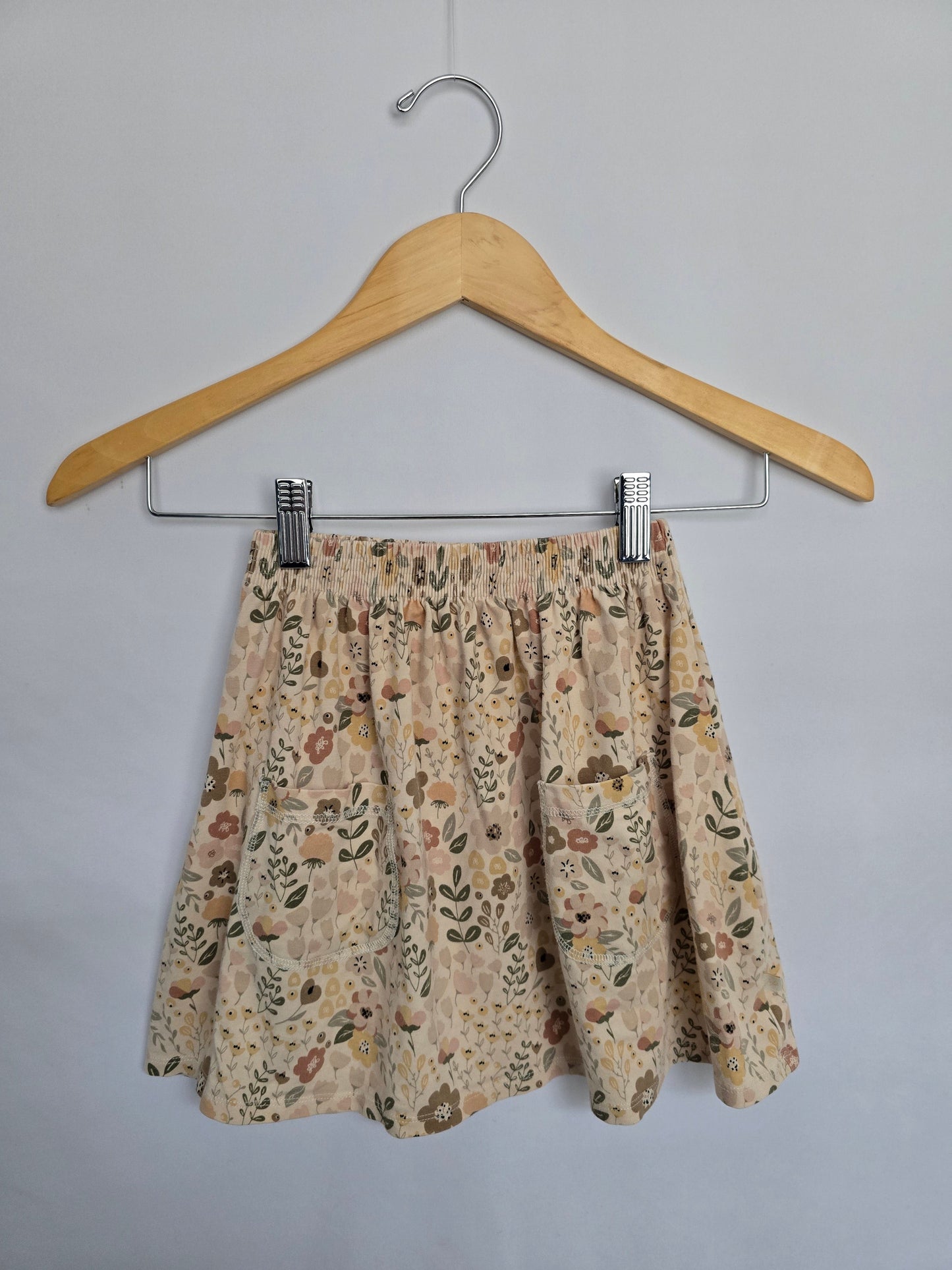 Jax & Lennon Fall Floral Pocket Skirt • 5-6 years