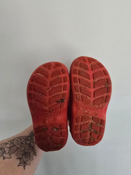 Crocs Red Rainboots • 8C