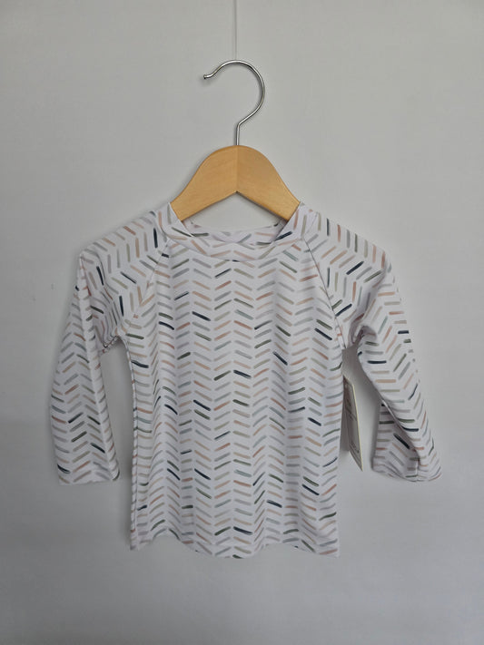 NEW Current Tyed Maverick Herringbone Rashguard • 12-24 months
