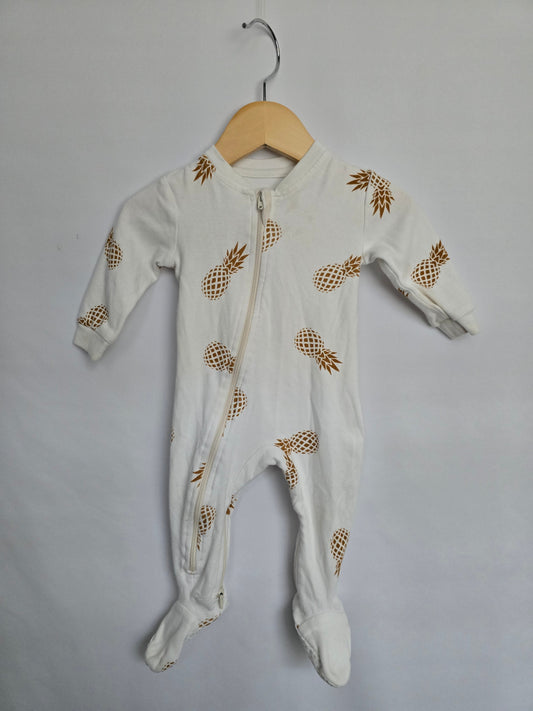 PLAY Pineapple Jippy Jamz Zipper Sleeper • 3-6 months