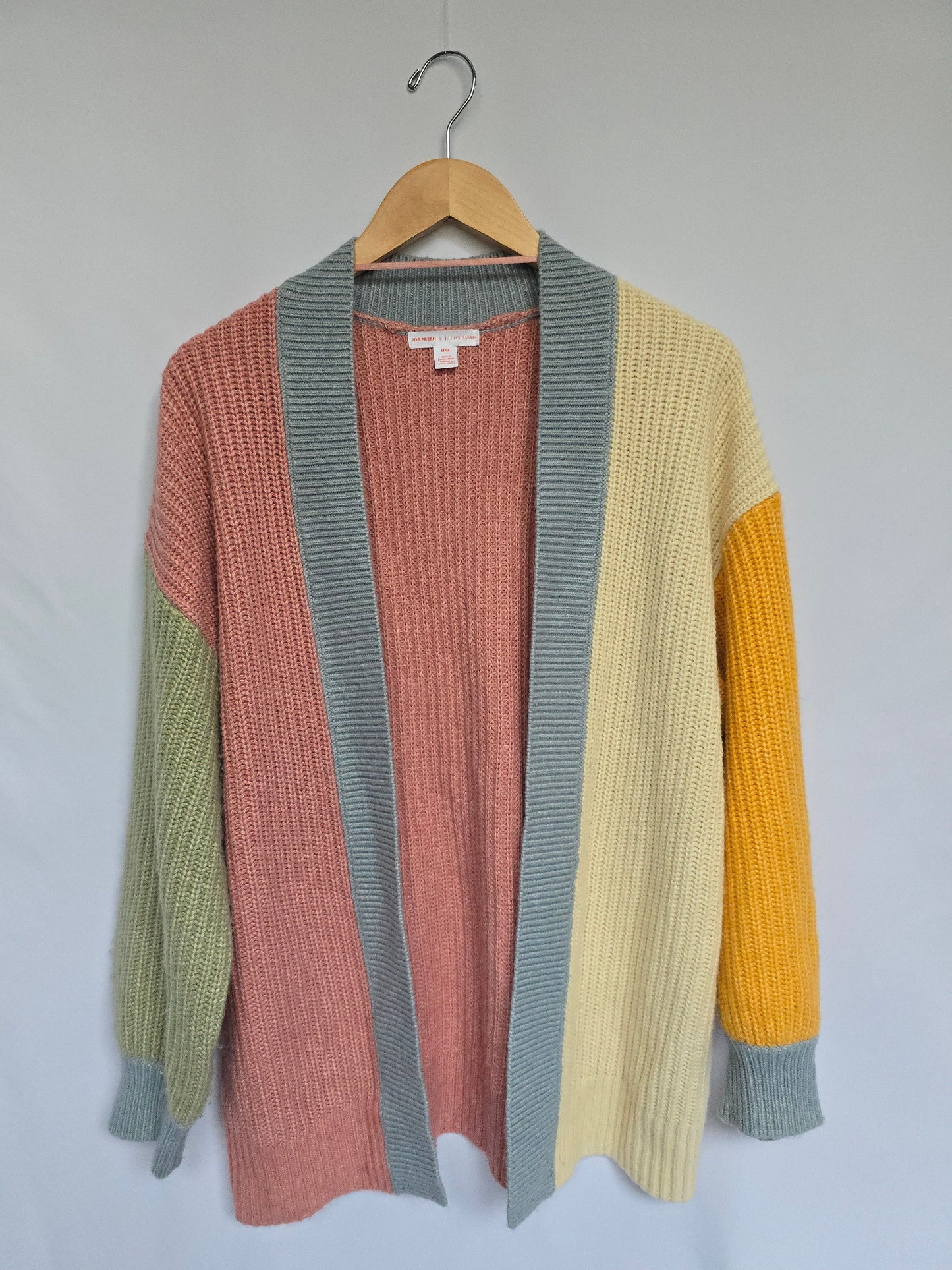 Joe Fresh X Jillian Harris Color Block Cardigan • Medium