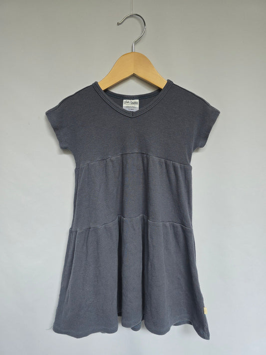 Jax & Lennon Blue Ribbed Tiered Dress • 12-24 months