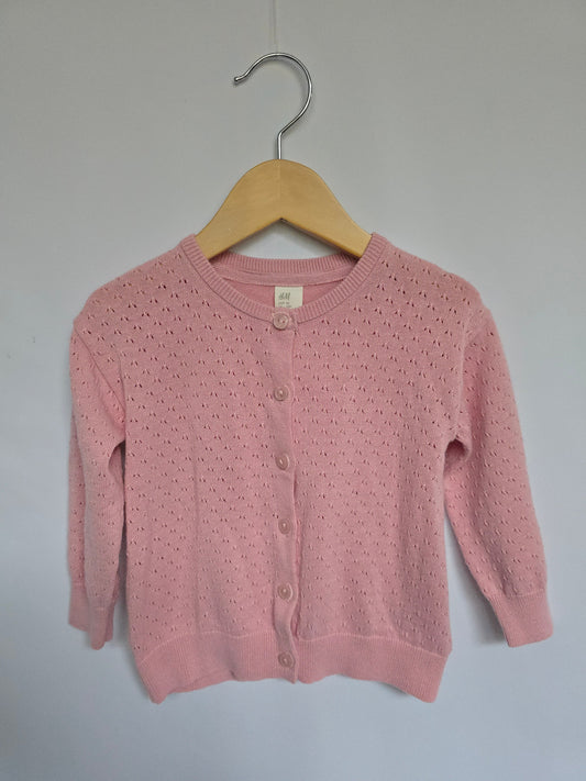 NEW H&M Pink Cardigan • 12-18 months