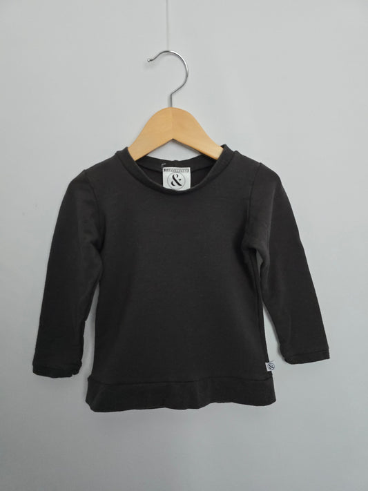Ampersand Kids Co. Charcoal Crewneck • 18-24 months
