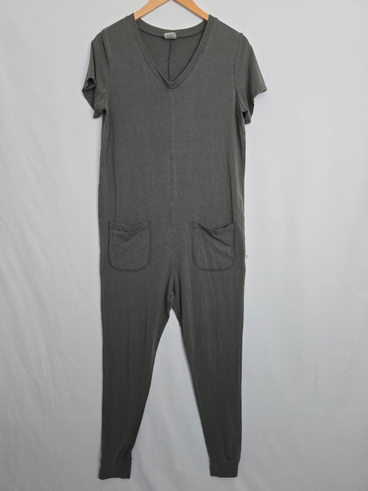 Jax & Lennon Olive Tee Romper *flaw* • X-Small