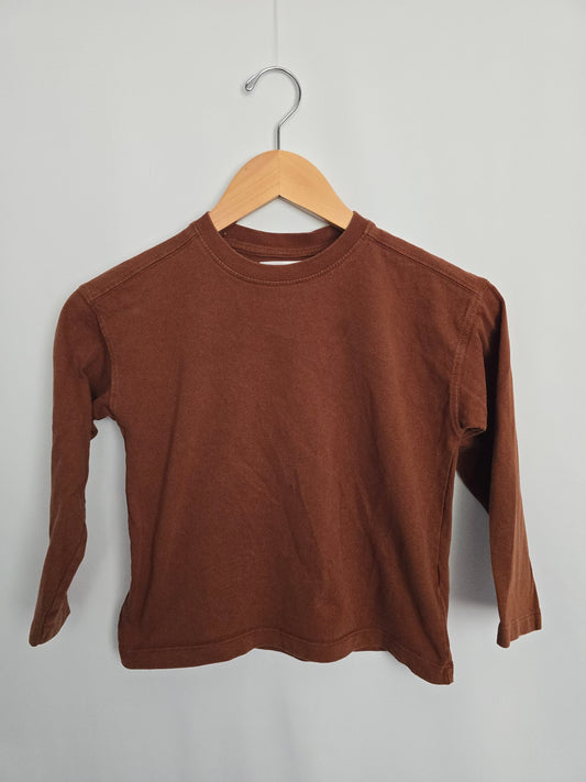 Zara Chestnut Long Sleeve Shirt • 6-7 years