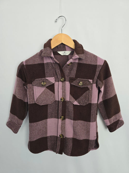 H&M Purple Plaid Shacket • 5-6 years