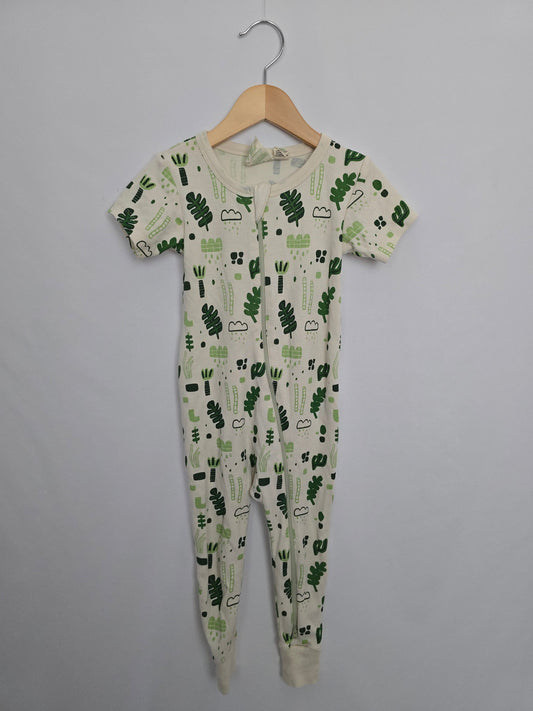 Parade Organics Bamboo Shoot Zip Romper  • 2T