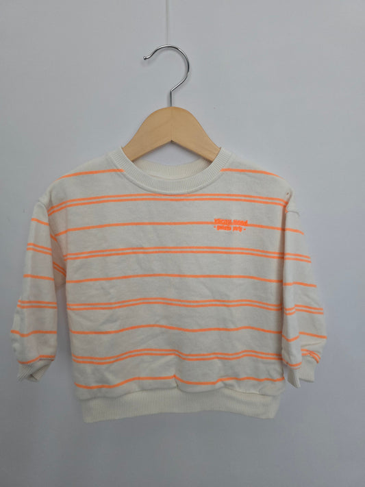 Zara Orange Stripe Sweashirt • 2 years