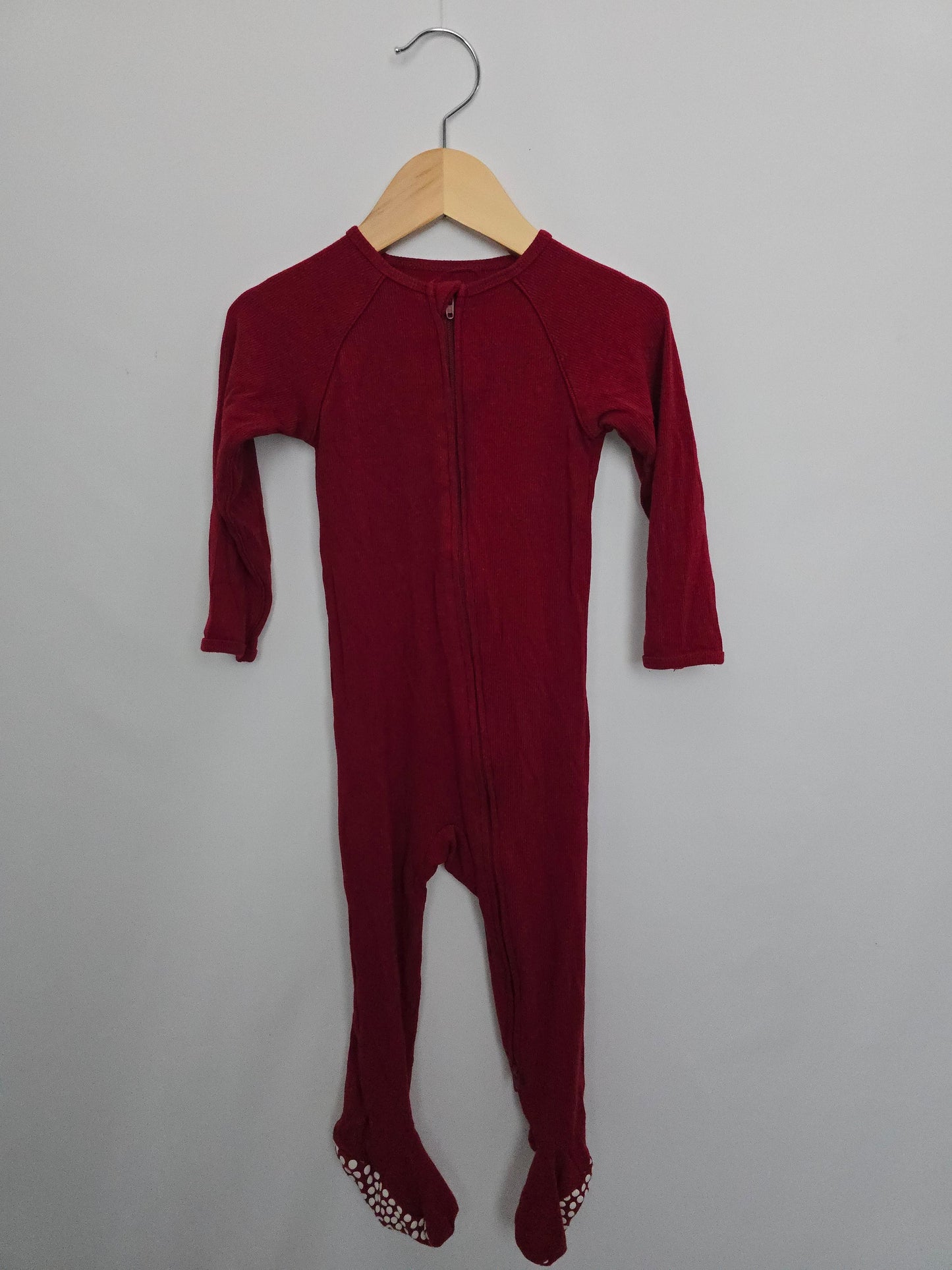 Sweet Bamboo Ribbed Zip Footie • 18-24 months