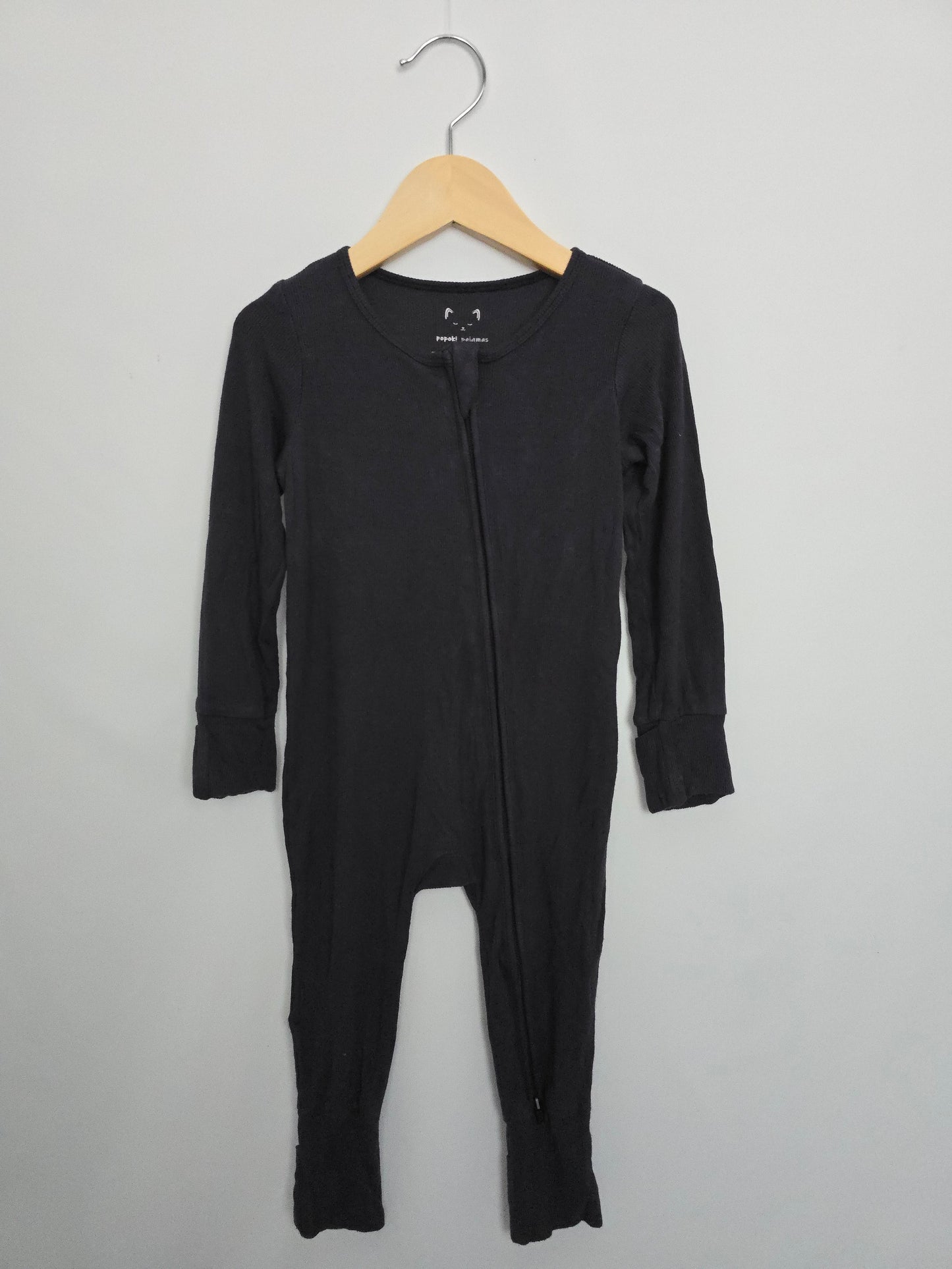 Popoki Pajamas Bamboo Ribbed Zip Footie • 18-24 months