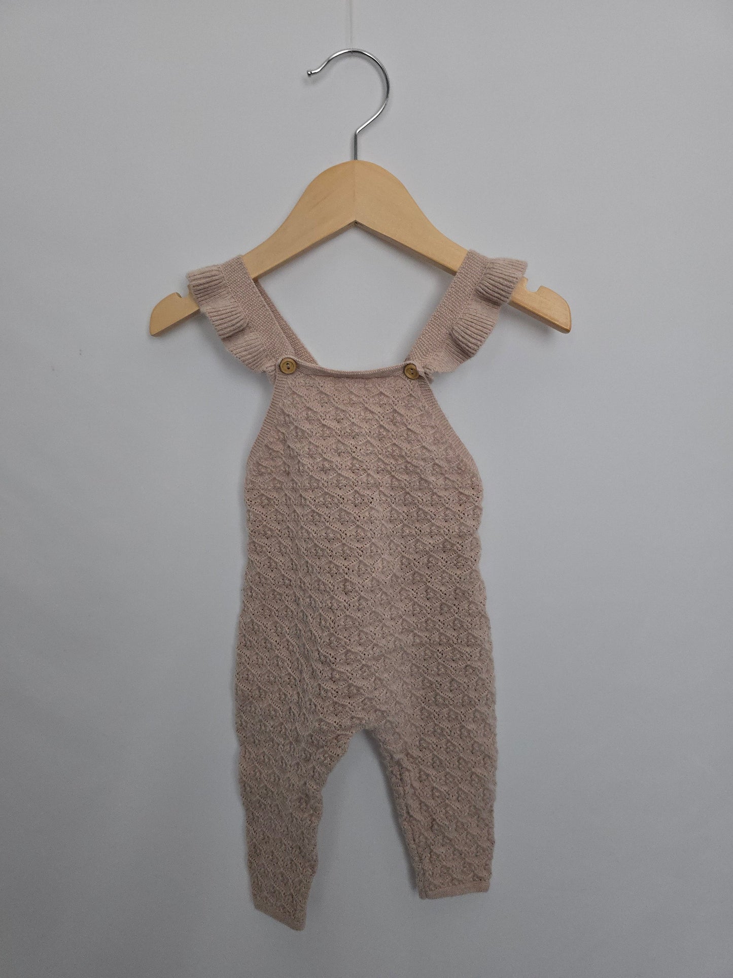 Zara Fancy Knit Overalls • 3-6 months