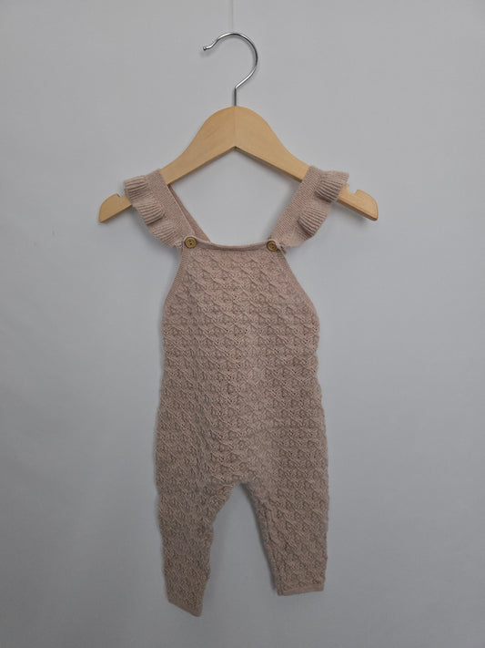 Zara Fancy Knit Overalls • 3-6 months