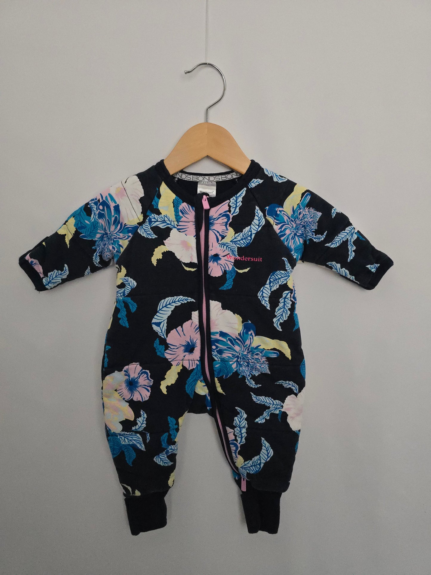 Bonds Floral Quilted Wondersuit • 0-3 months