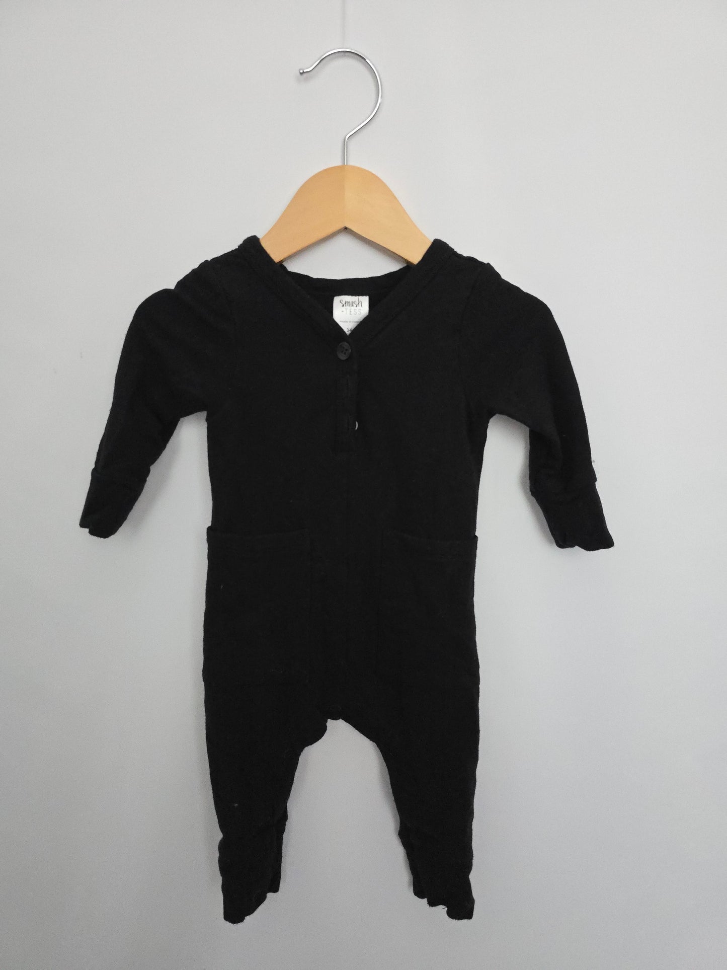 Smash & Tee Terry Snap Romper • 3-6 months