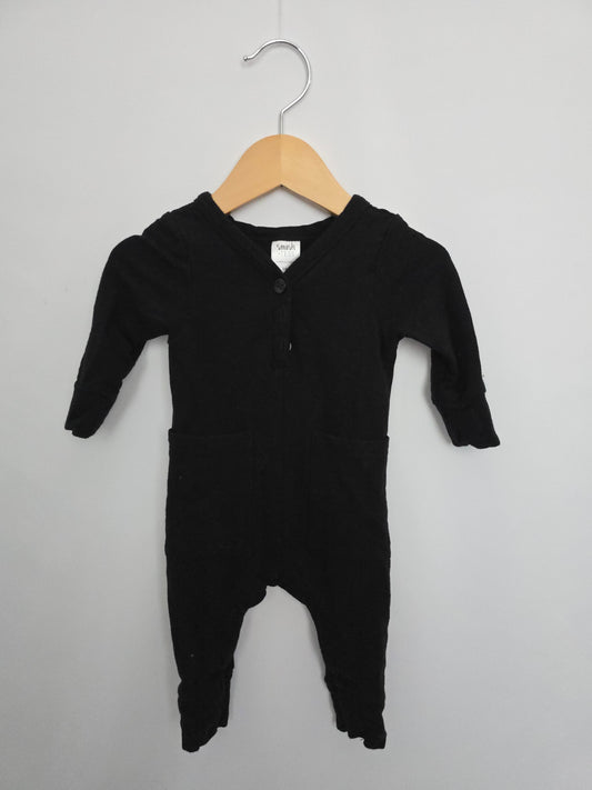 Smash & Tee Terry Snap Romper • 3-6 months