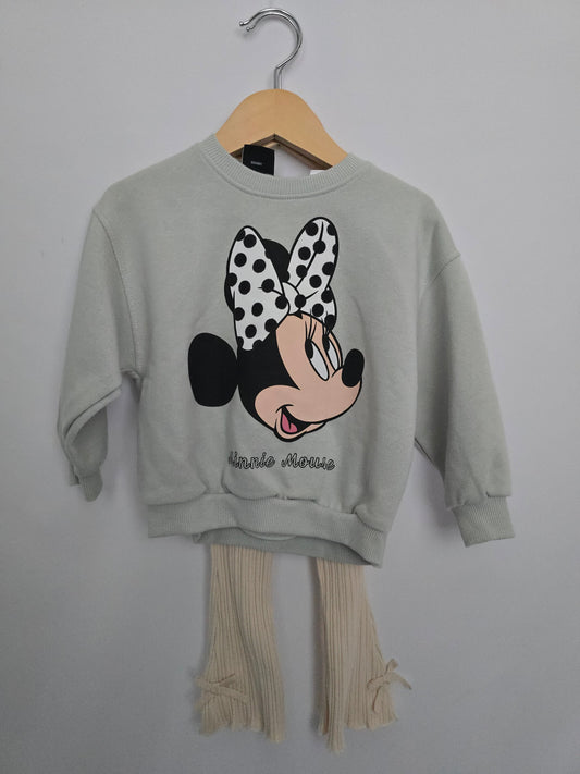 NEW Zara Minnie Mouse Sweatshirt & Leggings • 18 months