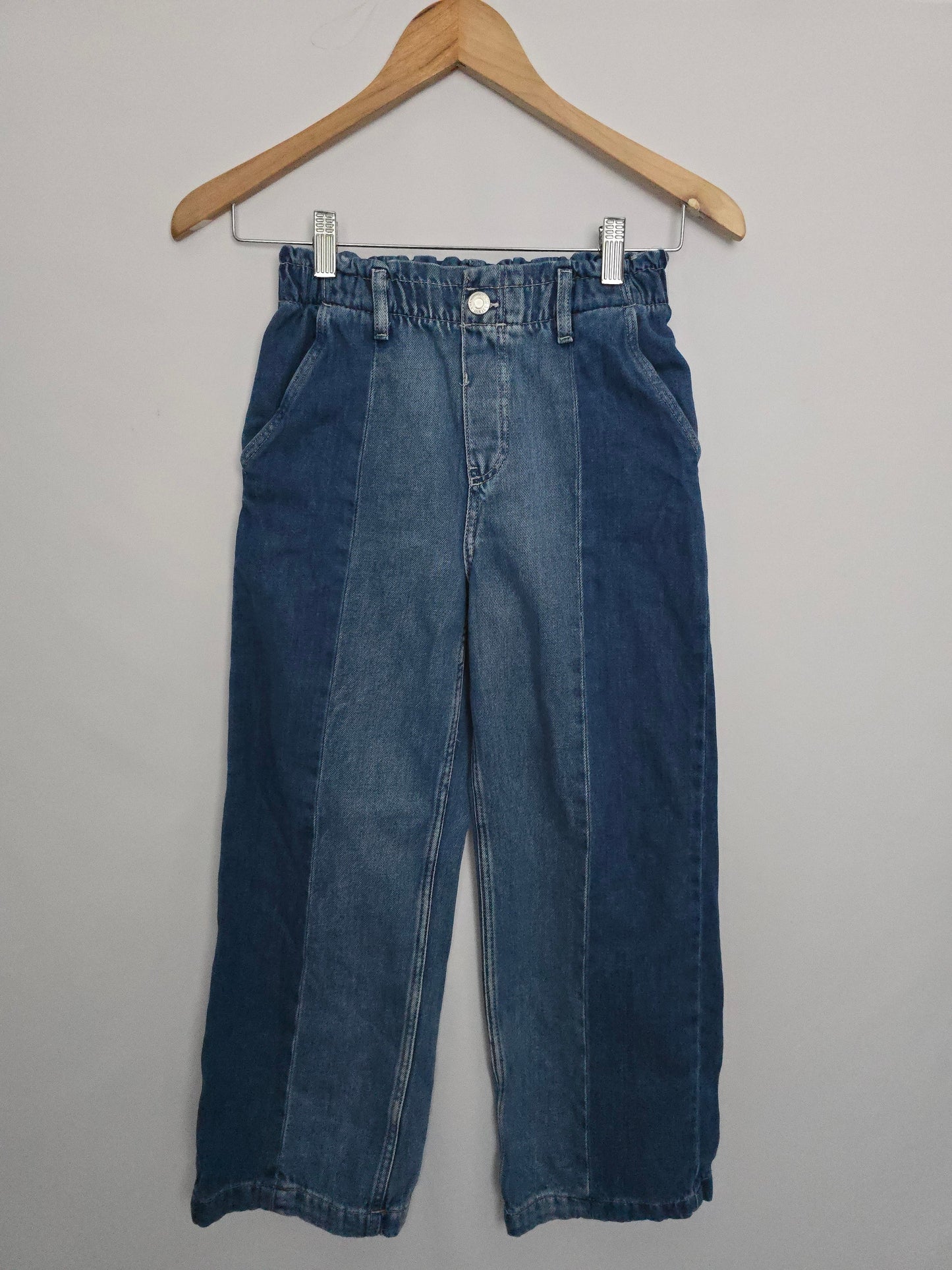 H&M Two-Tone Wide Leg Jeans • 7-8 years
