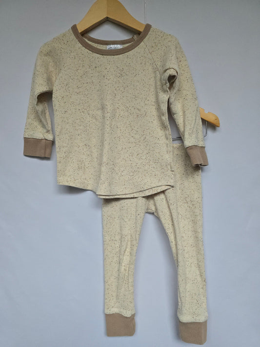Jax & Lennon Oat Speck Lounge Set • 18-24 months