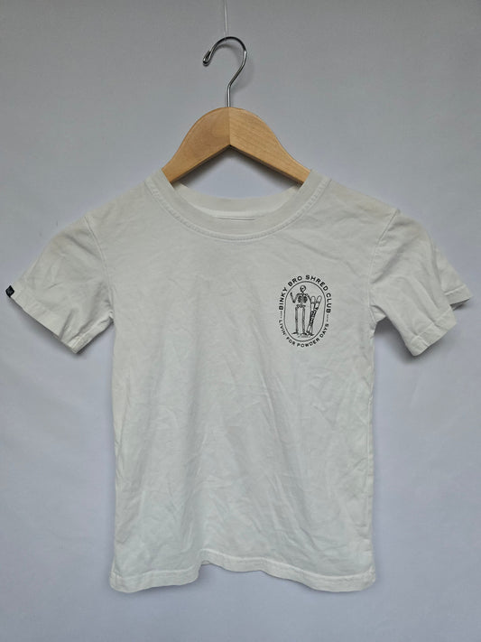 Binky Bro White Graphic Tee *stain* • 6 years