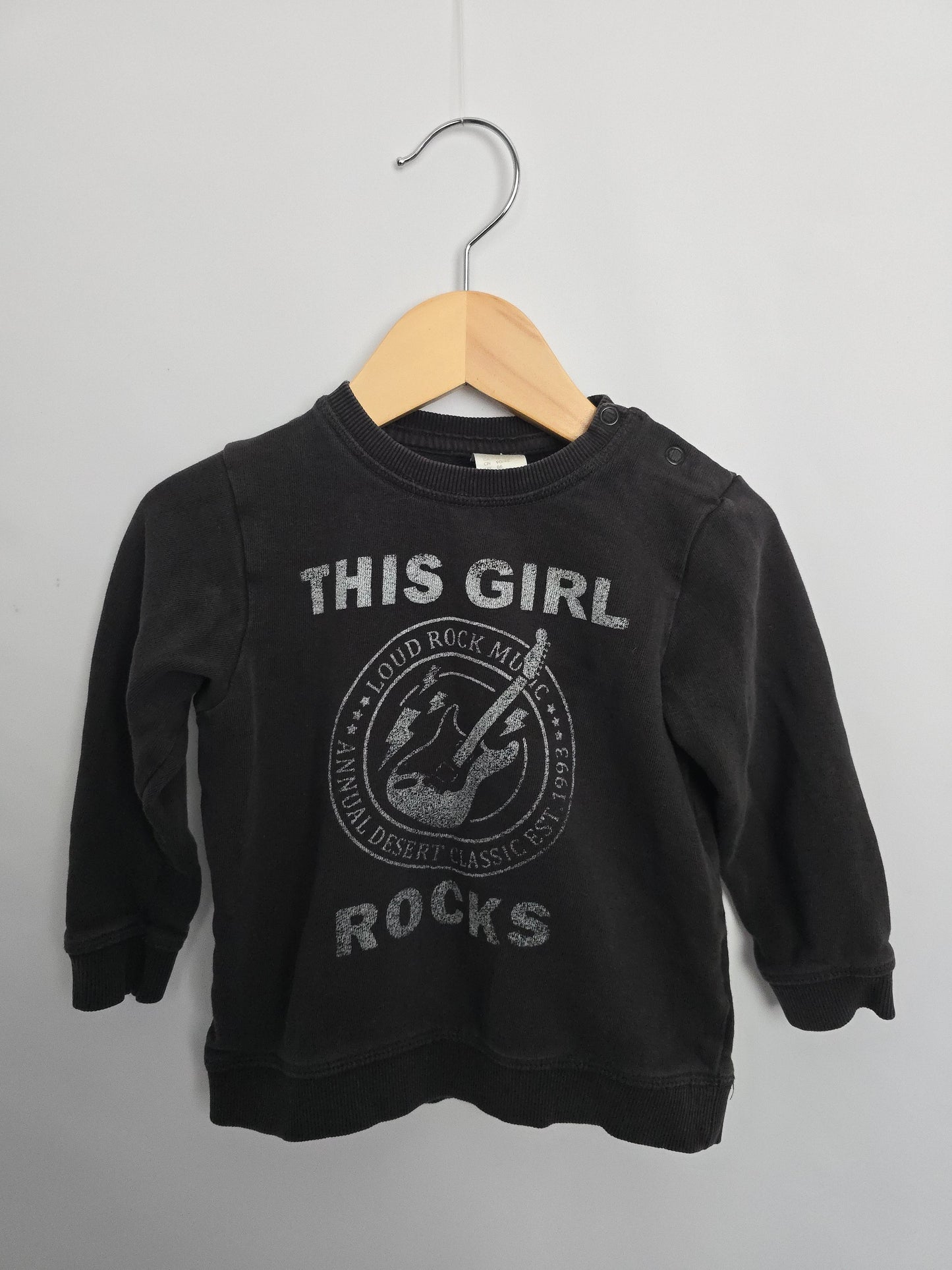 H&M This Girl Rocks Crewneck • 12-18 months