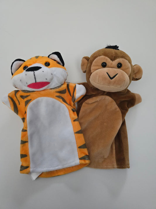 Melissa & Doug Monkey & Tiger Hand Puppets