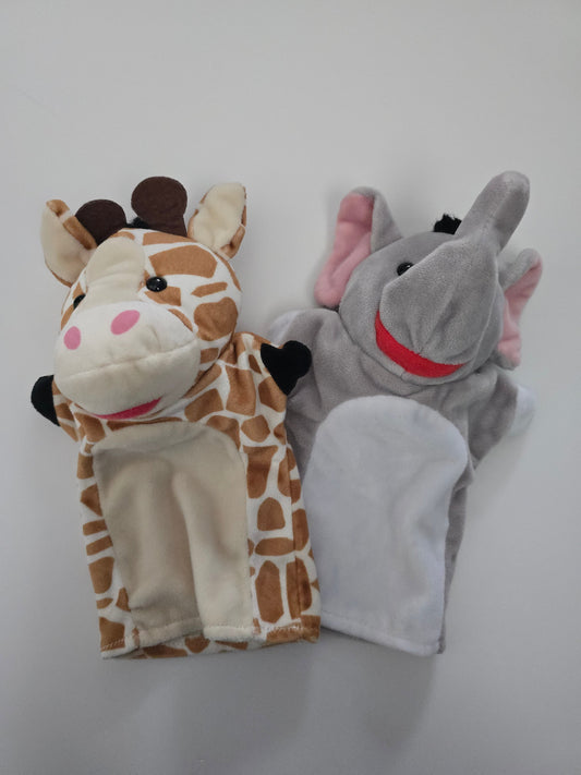 Melissa & Doug Elephant & Giraffe Hand Puppets