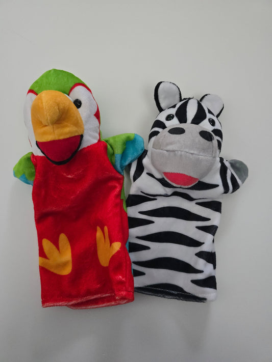 Melissa & Doug Toucan & Zebra Hand Puppets