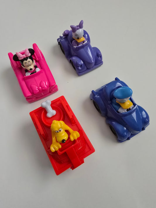 Disney Friends Pullback Cars x4