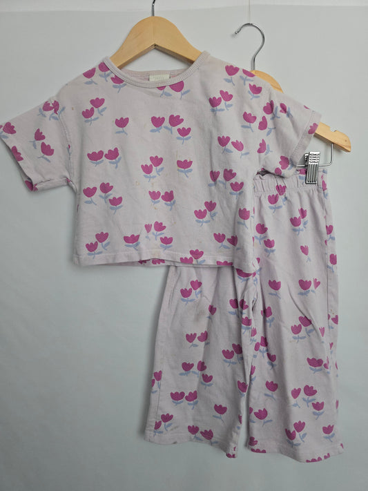 PLAYYYY Zara Tulips Tee & Pants • 2 years