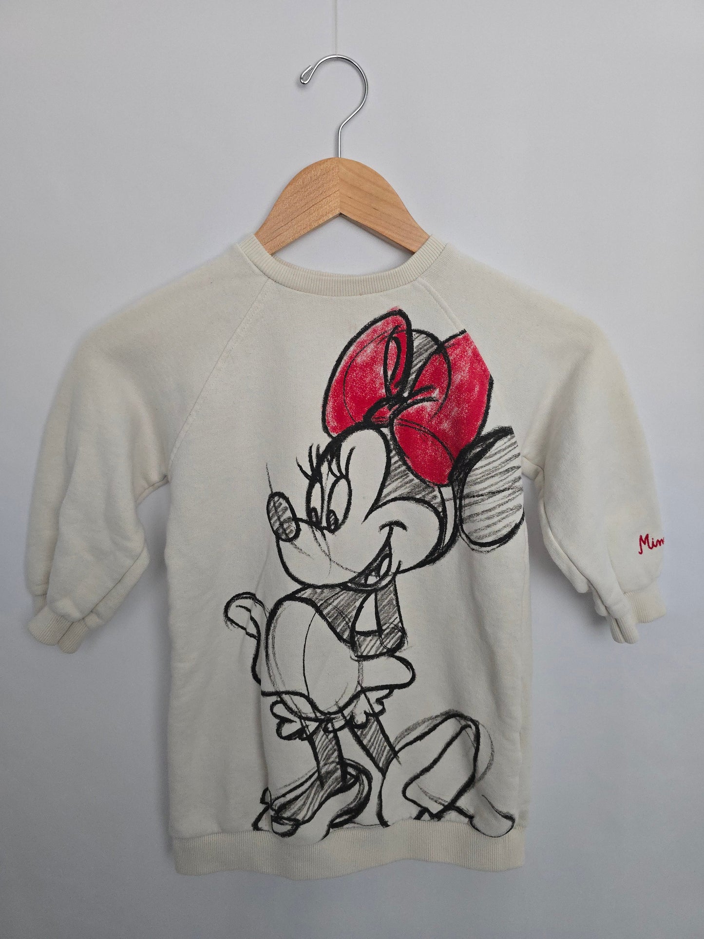Zara Minnie Mouse Tunic Sweatshirt • 3-5 years