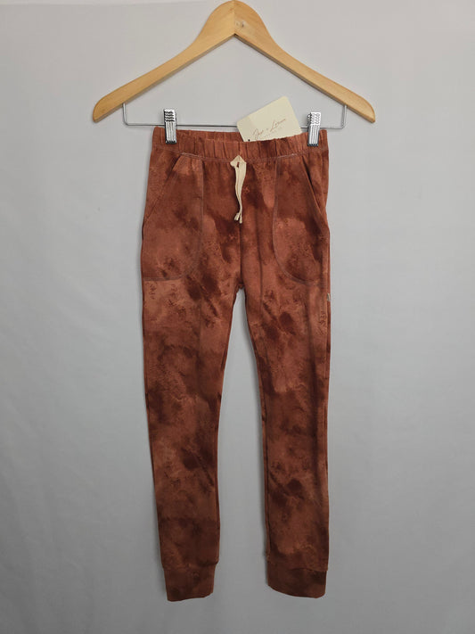 NEW Jax & Lennon Terraccotta Stonewash Lounge Pants • Youth Medium 8-9 years