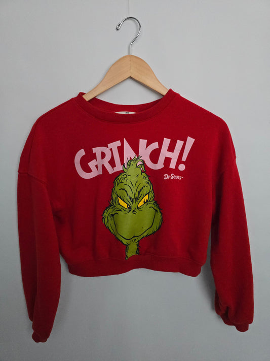 H&M Grinch Cropped Sweatshirt • 10-12 years