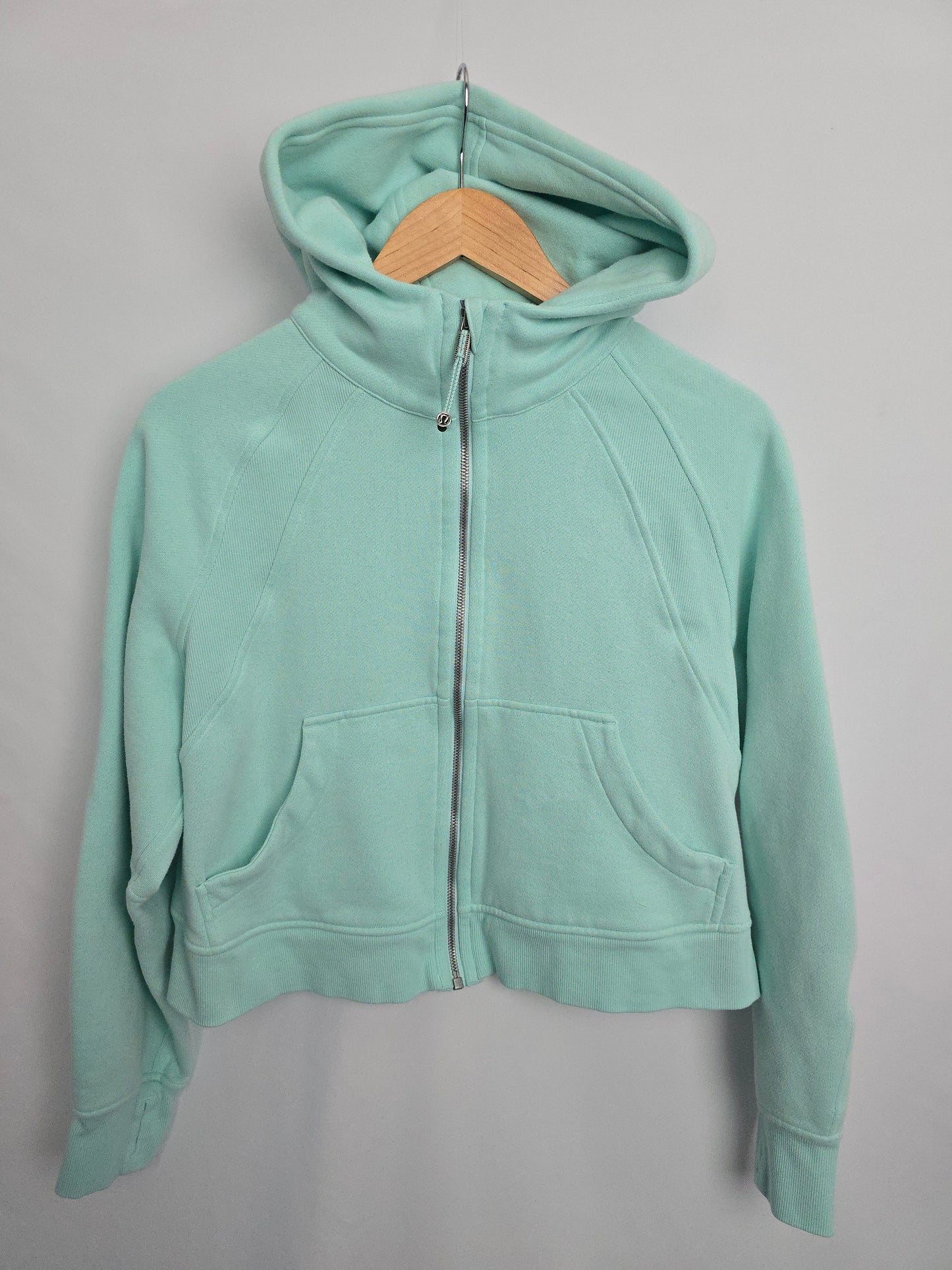 Lululemon Aqua Cropped Scuba Hoodie • Medium/Large