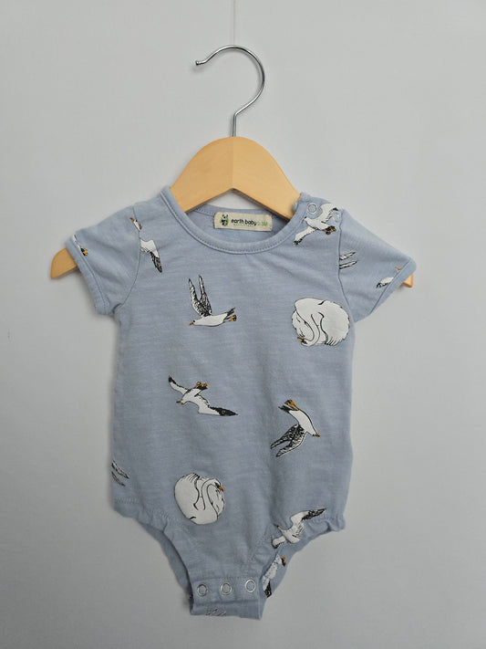 Earthbaby Outfitters Swan Bodysuit • 0-3 months