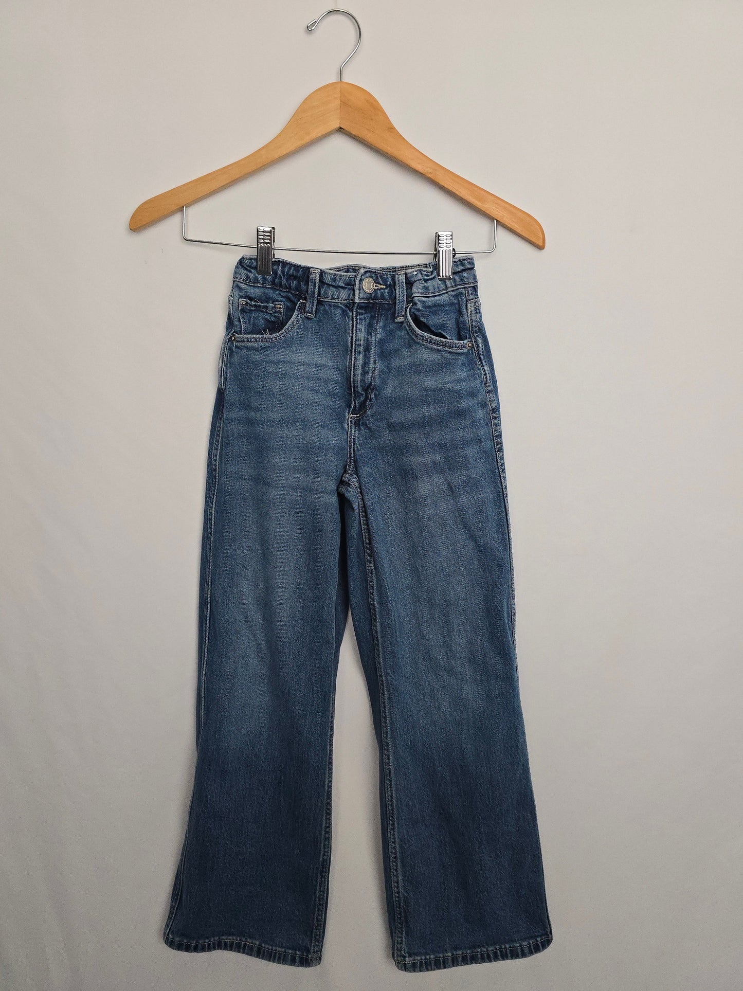 H&M High Waist Wide Leg Jeans • 9-10 years