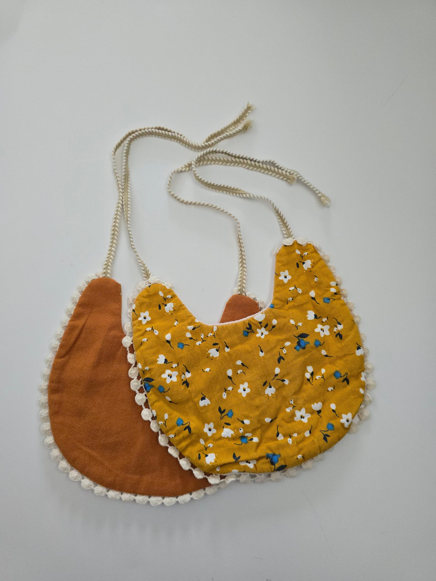 2 Pack Boho Tie Up Bibs