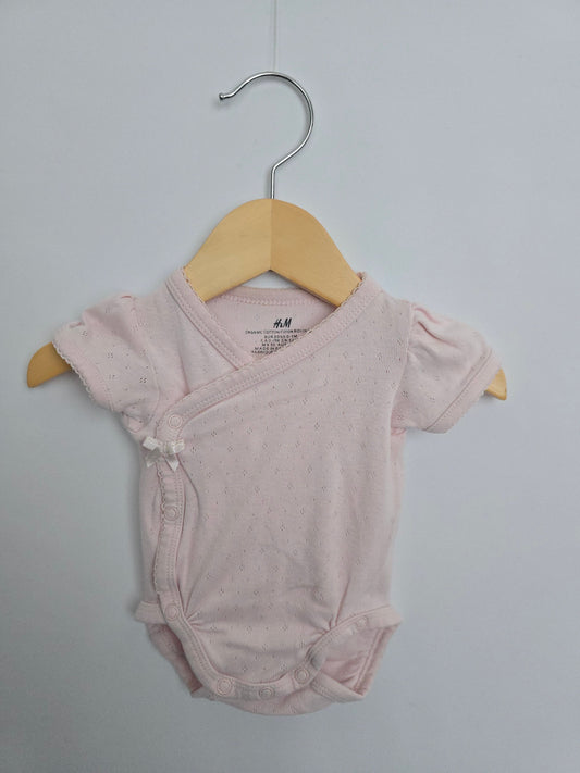 H&M Blush Layette Bodysuit • Newborn