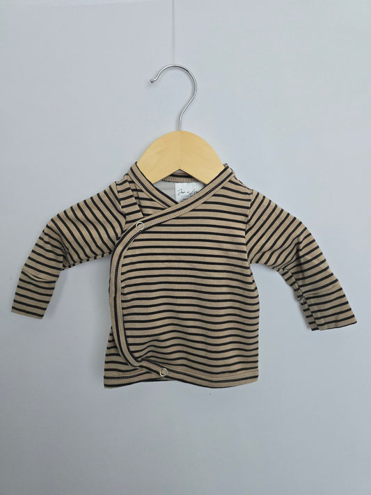 Jax & Lennon Sandstripe Snap Top • Newborn