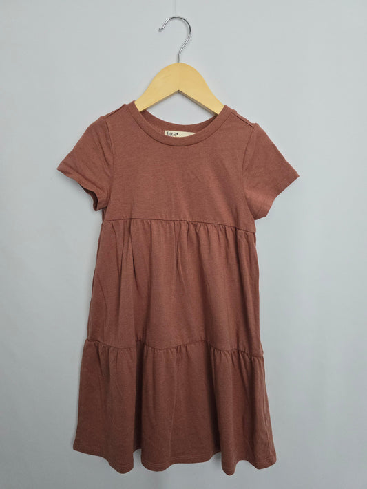 Little Rowe Dusty Rose Modal/Cotton Blend Dress • 3T