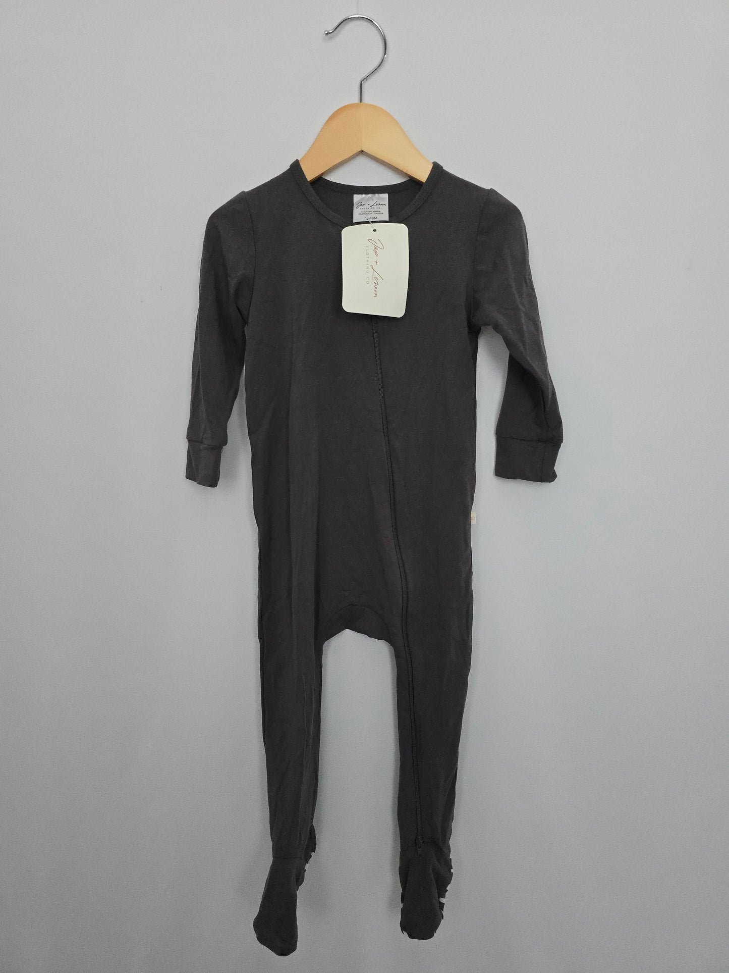 NEW Jax & Lennon Graphite Footed Sleeper • 12-18 months