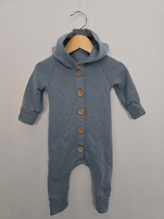 Childhoods Clothing Sky Hooded Romper • 3-6 months