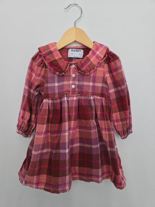 Old Navy Plaid Dress • 2T