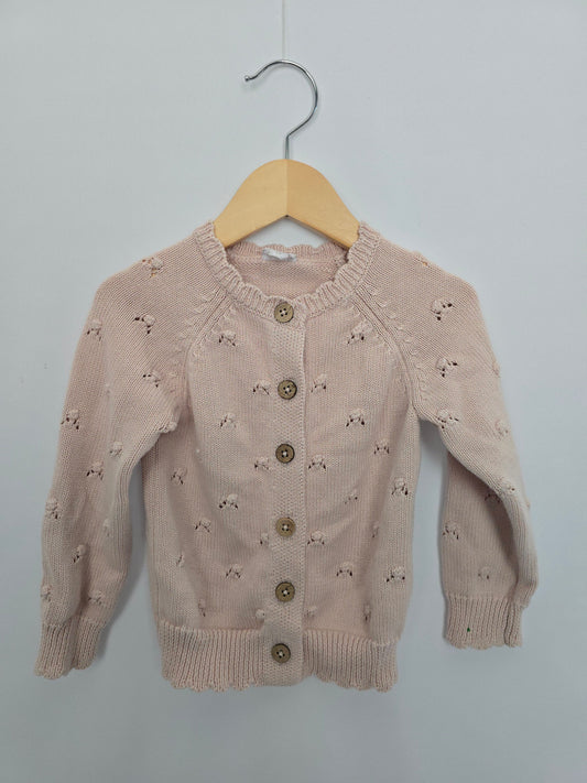 Jamie Kay Blush Scalloped Knit Cardigan • 2 years