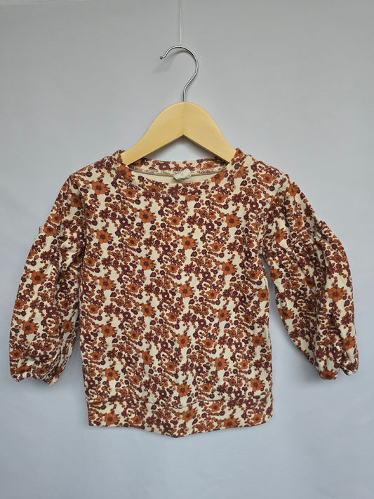 Kate Quinn Organic Cotton Mini Floral Crewneck • 3T