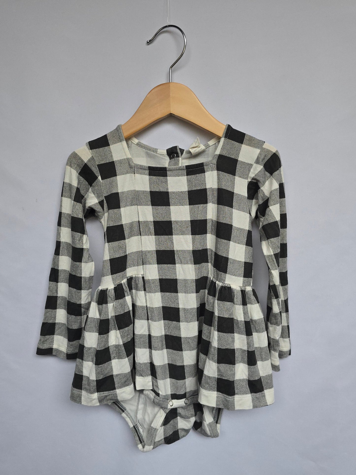 Kate Quinn Bamboo Gingham Twirl Bodysuit • 2T