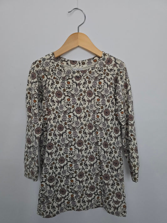 Jax & Lennon Floral Terry Tunic Sweatshirt • 4-5 years