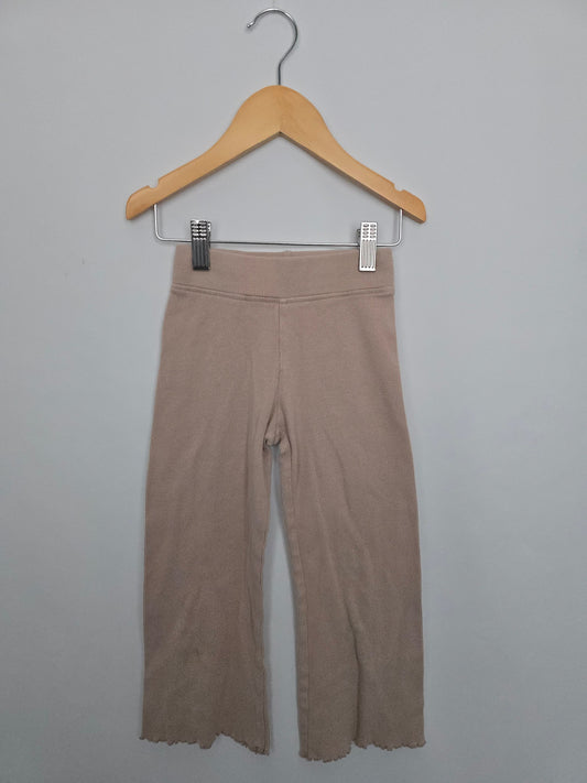 Jax & Lennon Ribbed Lettuce Hem Flare Pants • 4-5 years